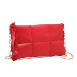 Puffy Quilted Clutch Bag