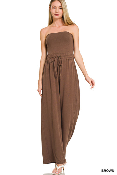 Mocha Tube Top Jumpsuit