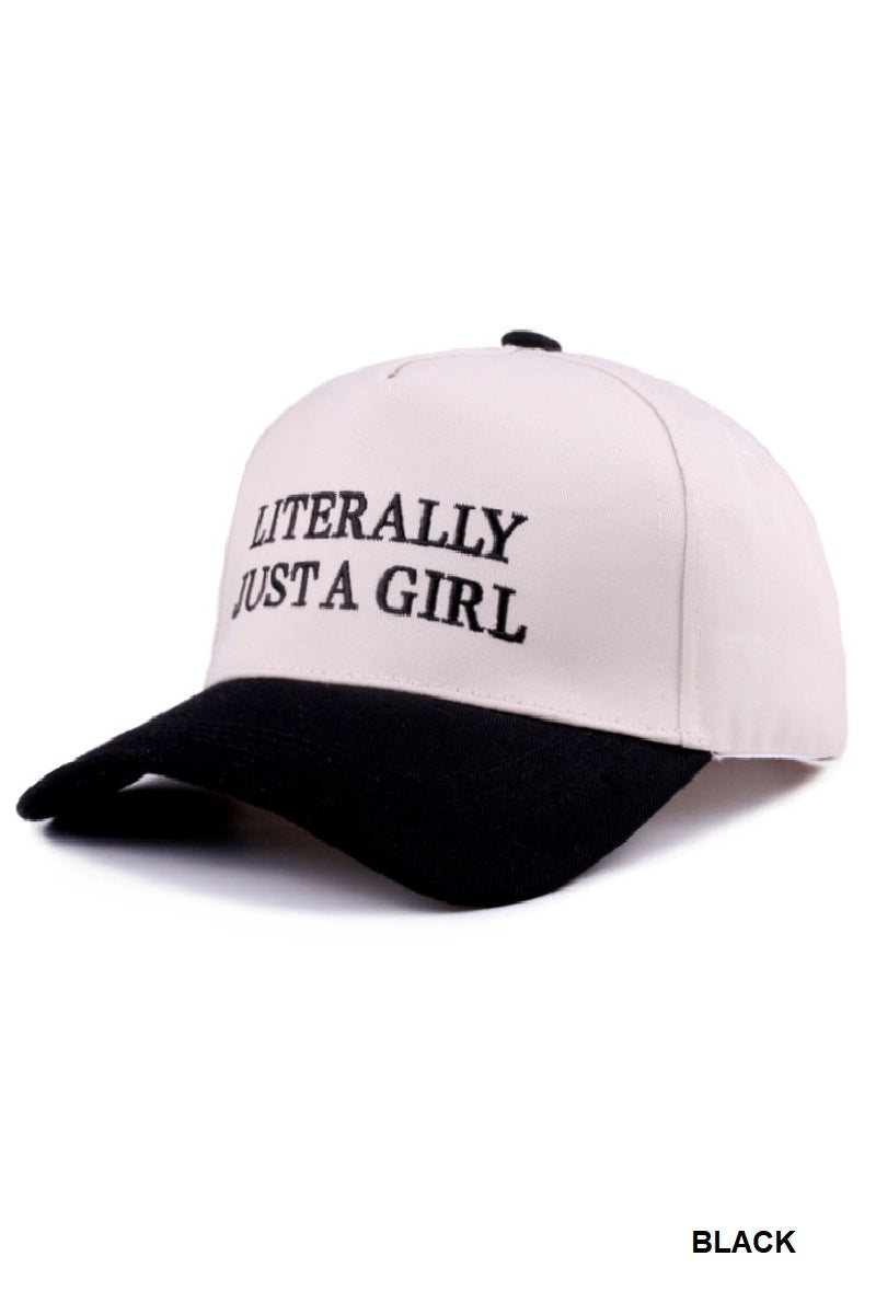 Literally Just A Girl Canvas Trucker Hat