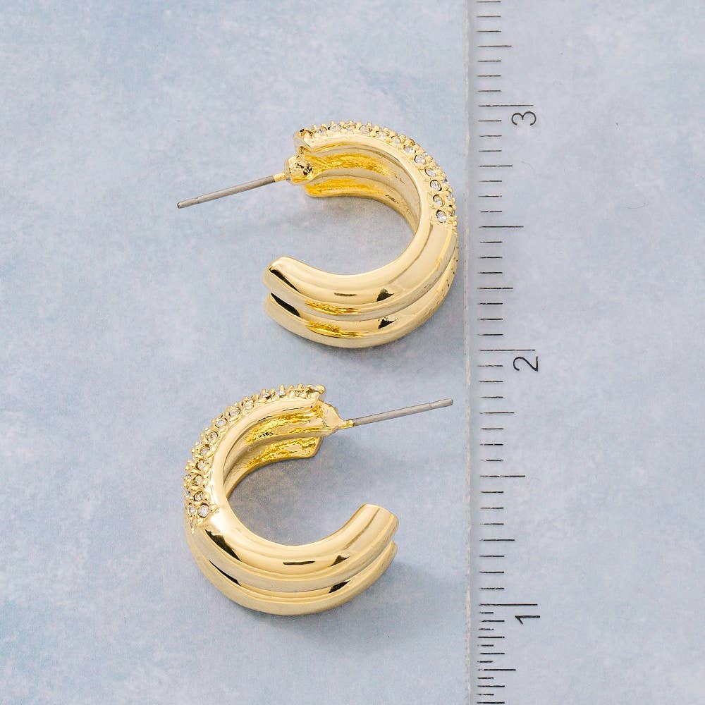 Double Row Hoop Earrings