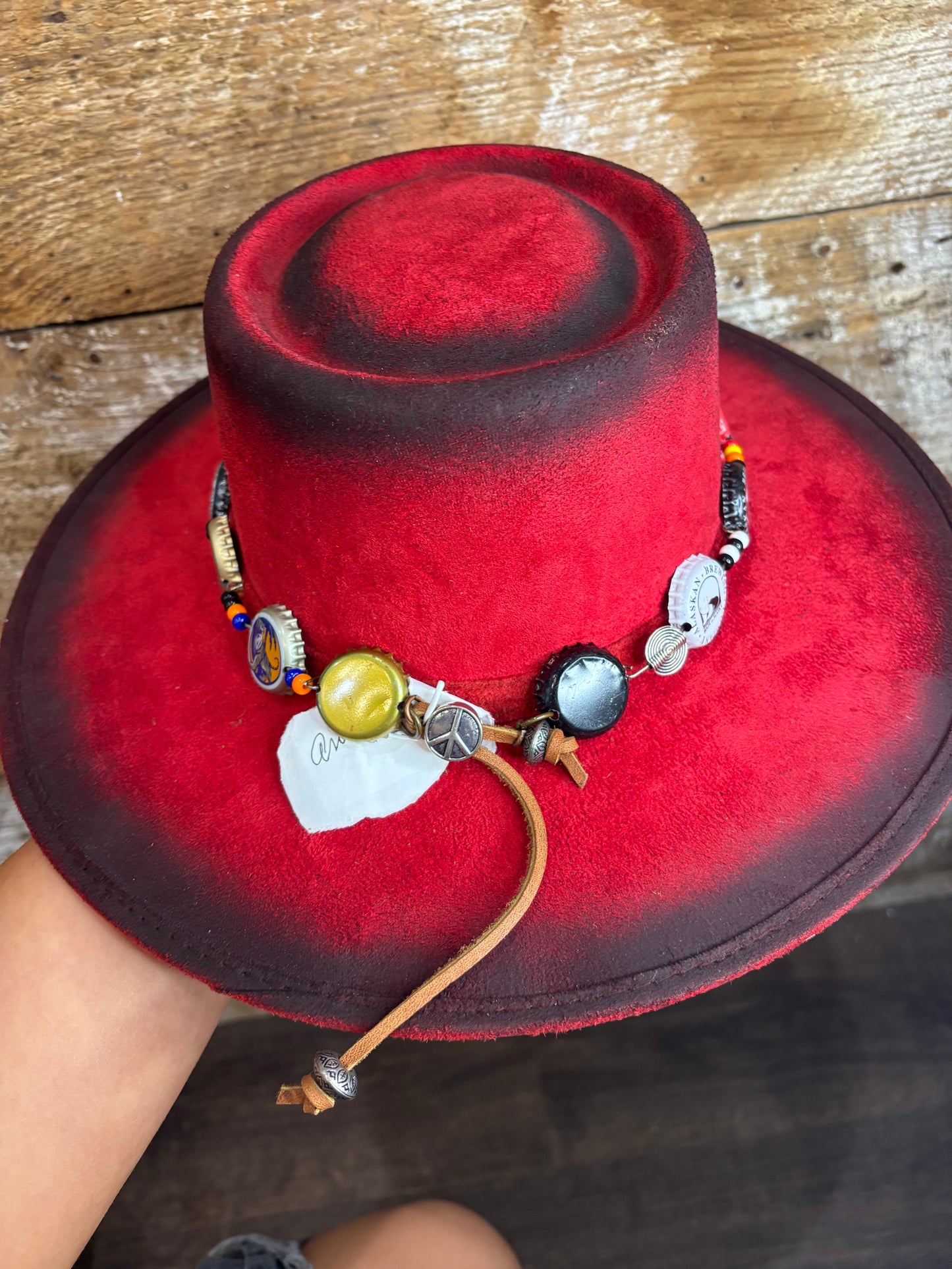 Handmade Peace Animal Bottle Cap Hat Band