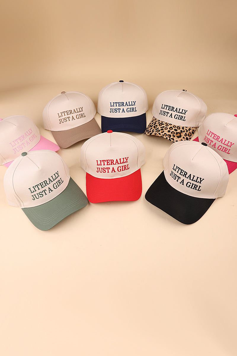 Literally Just A Girl Canvas Trucker Hat