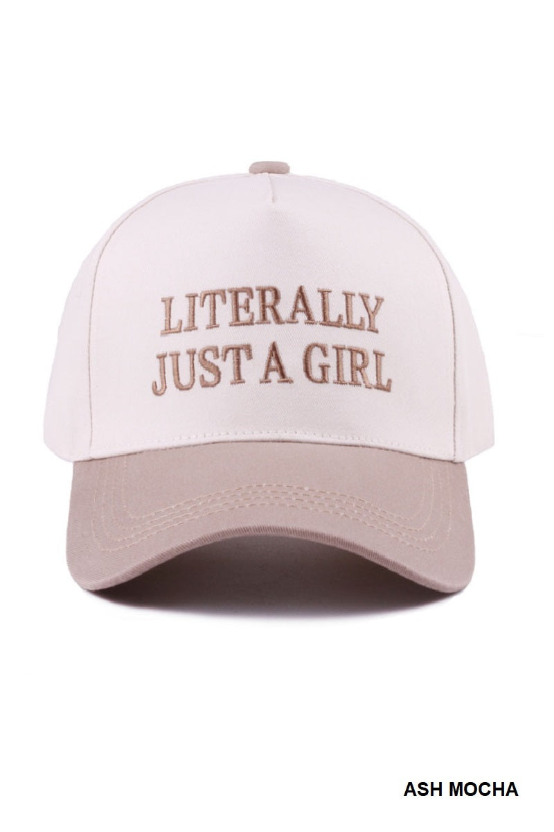 Literally Just A Girl Canvas Trucker Hat