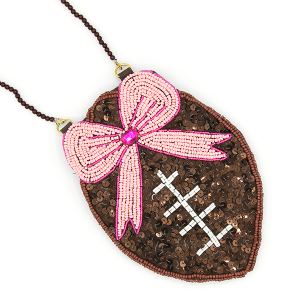 Football Seed Bead Coin Purse Crossbody