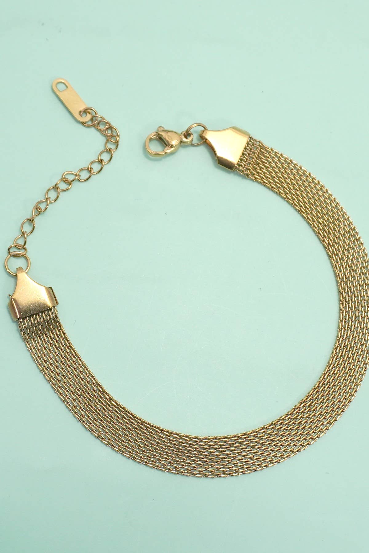 Stainless Steel Chunky Chain Net Bracelet