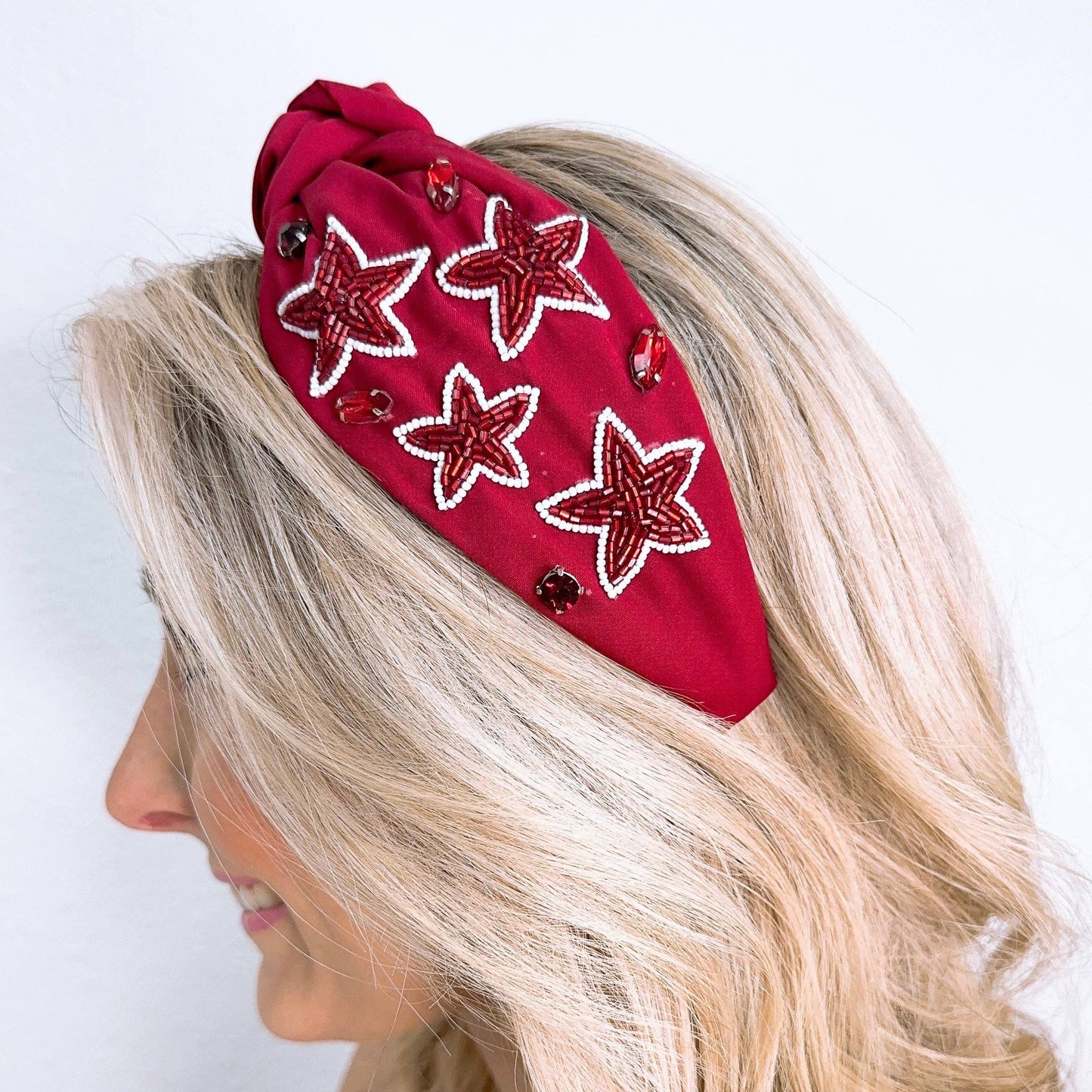 Star Maroon Headband