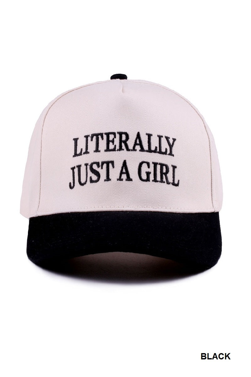 Literally Just A Girl Canvas Trucker Hat