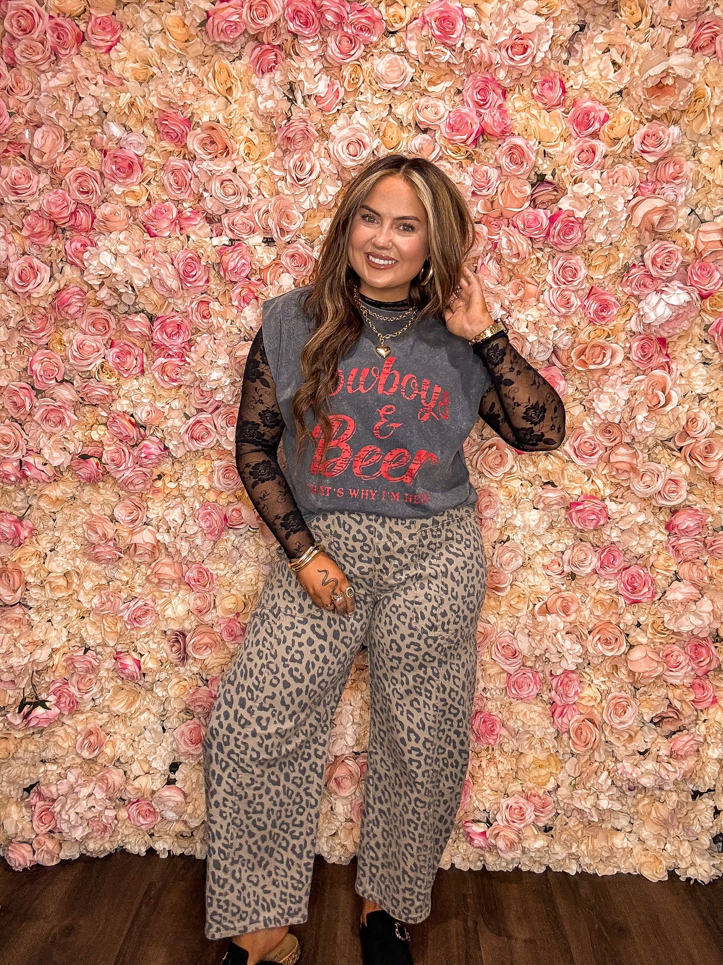 Cowboy & Beer Mineral Wash Muscle Tank