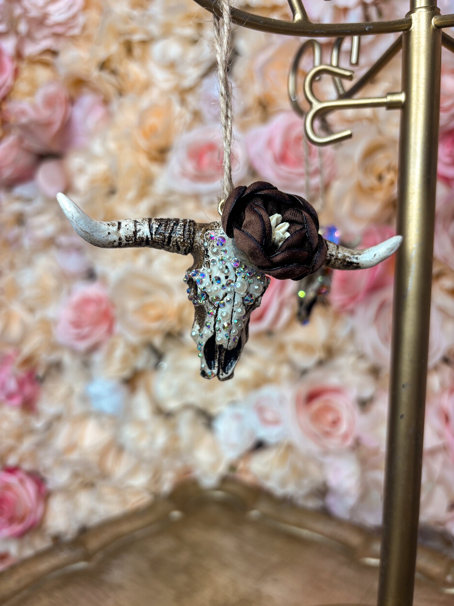 Espresso Pearl Prairie Mini Cow Skull