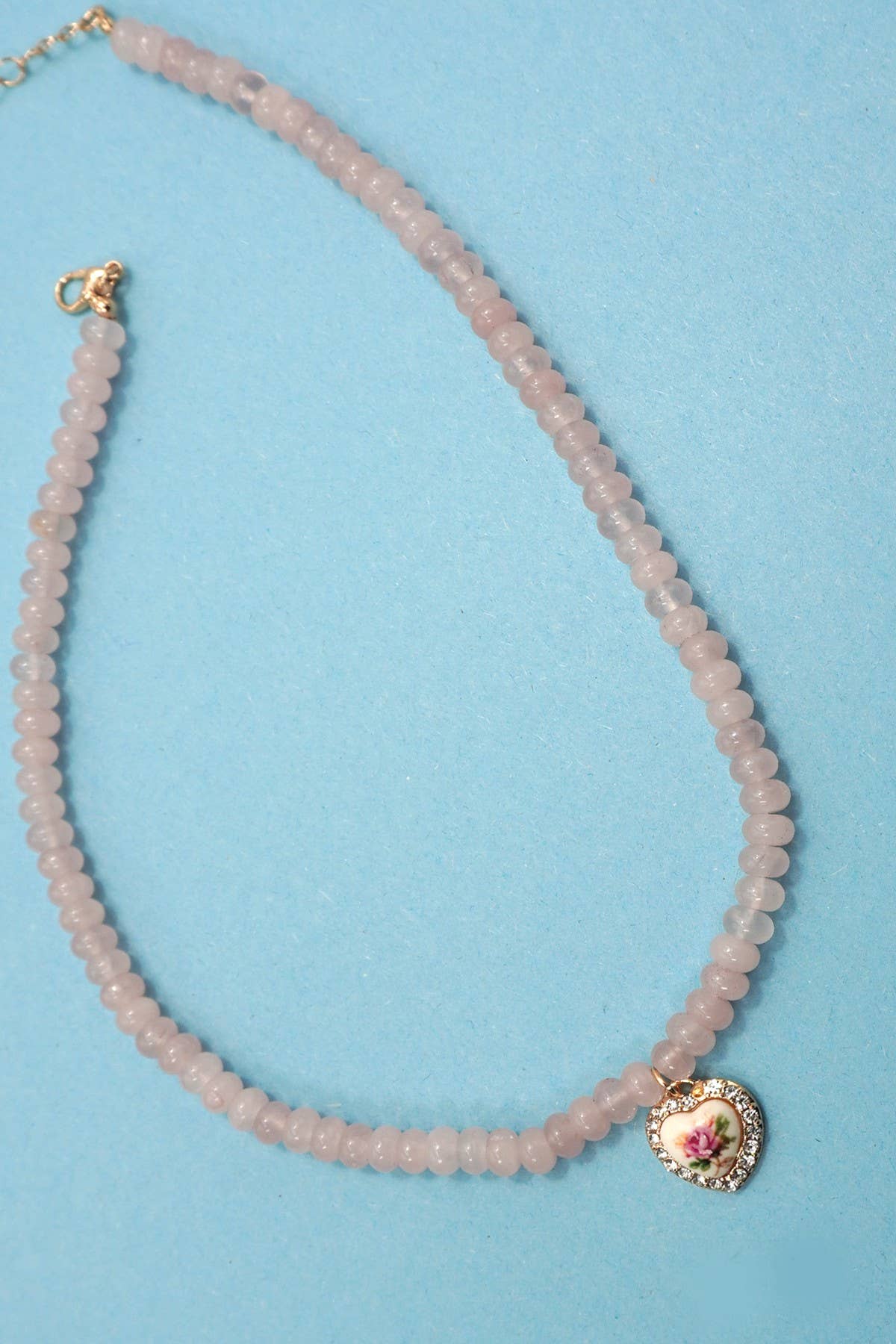 Natural Stone Beaded Charm Necklaces