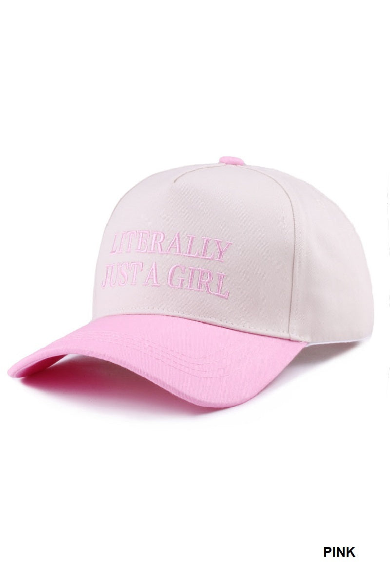 Literally Just A Girl Canvas Trucker Hat