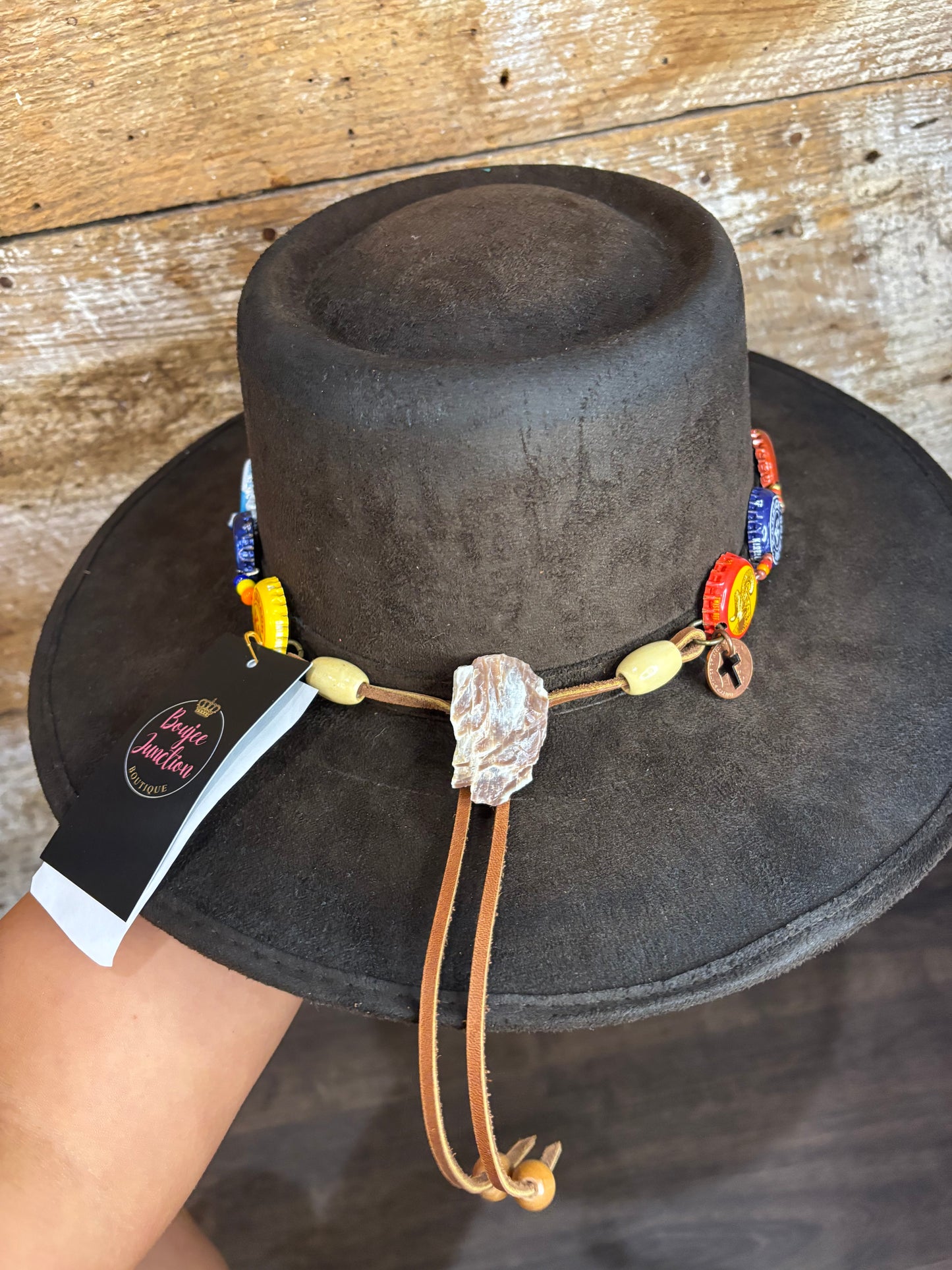 Handmade Texas Beer Bottle Cap Hat Band