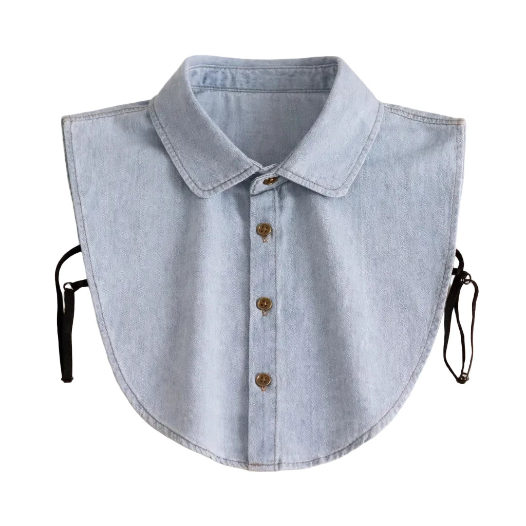 Denim Faux Collar