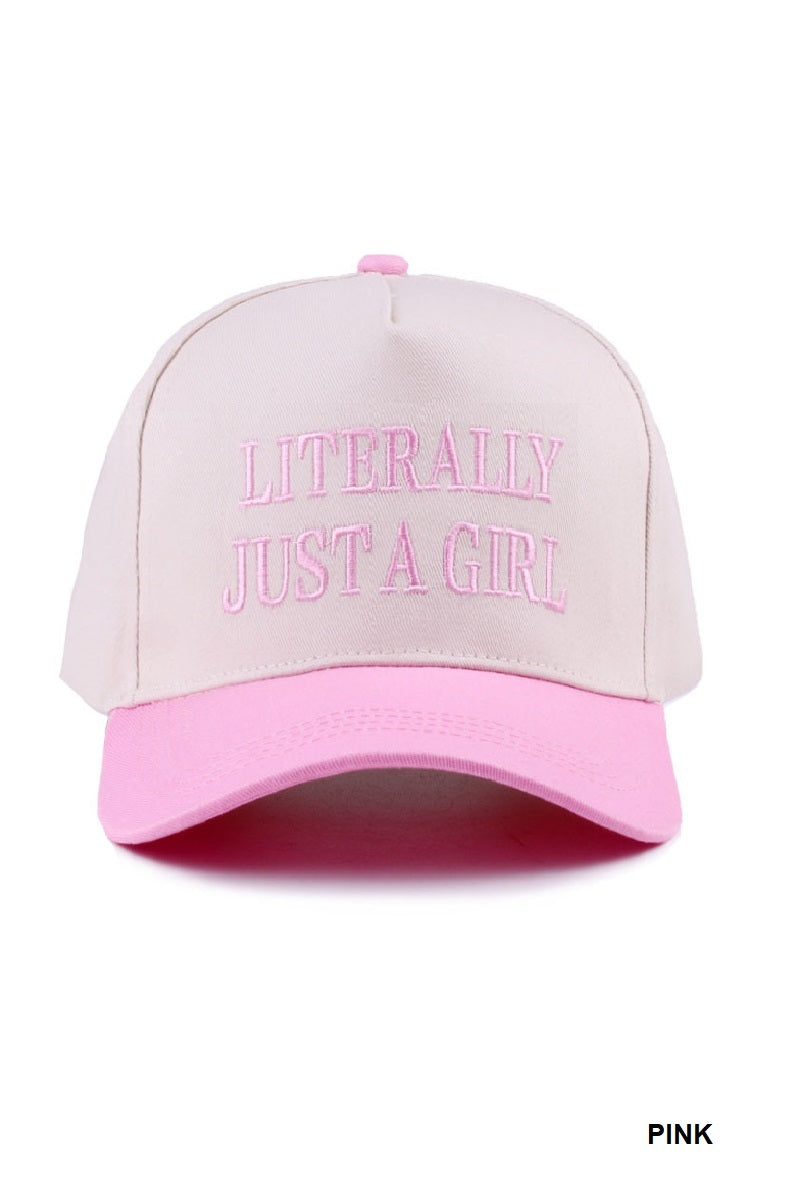 Literally Just A Girl Canvas Trucker Hat