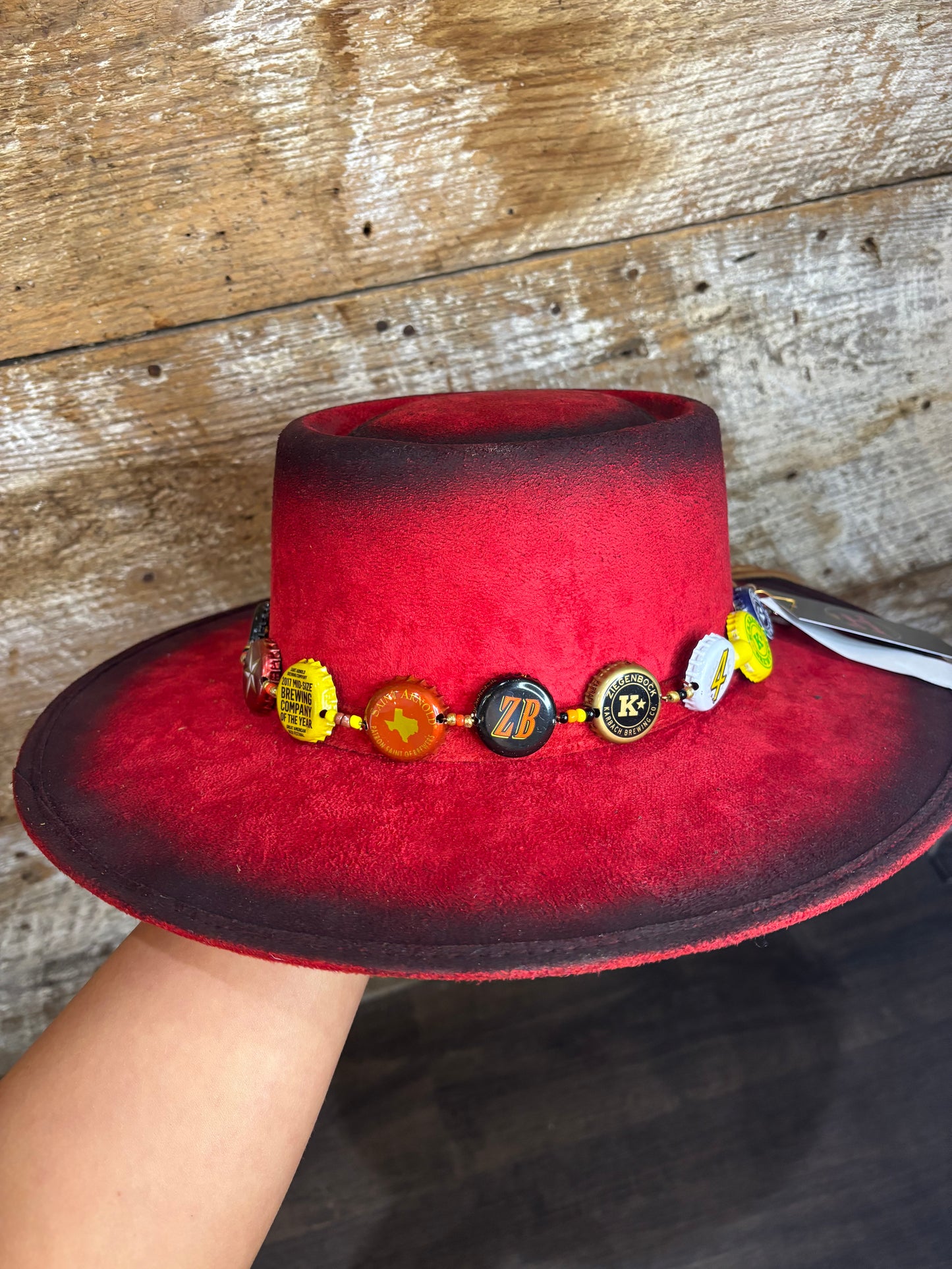 Handmade Texas Brewed Bottle Cap Hat Band
