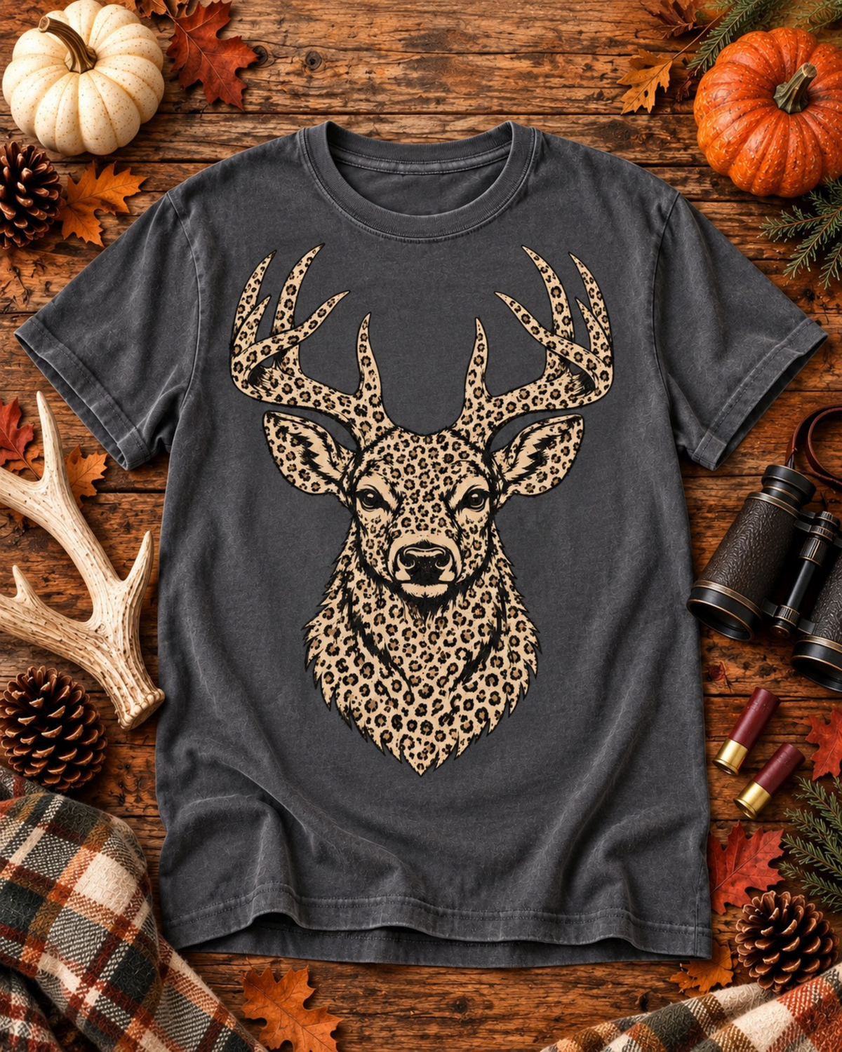 Wild Buck Leopard Graphic Tee