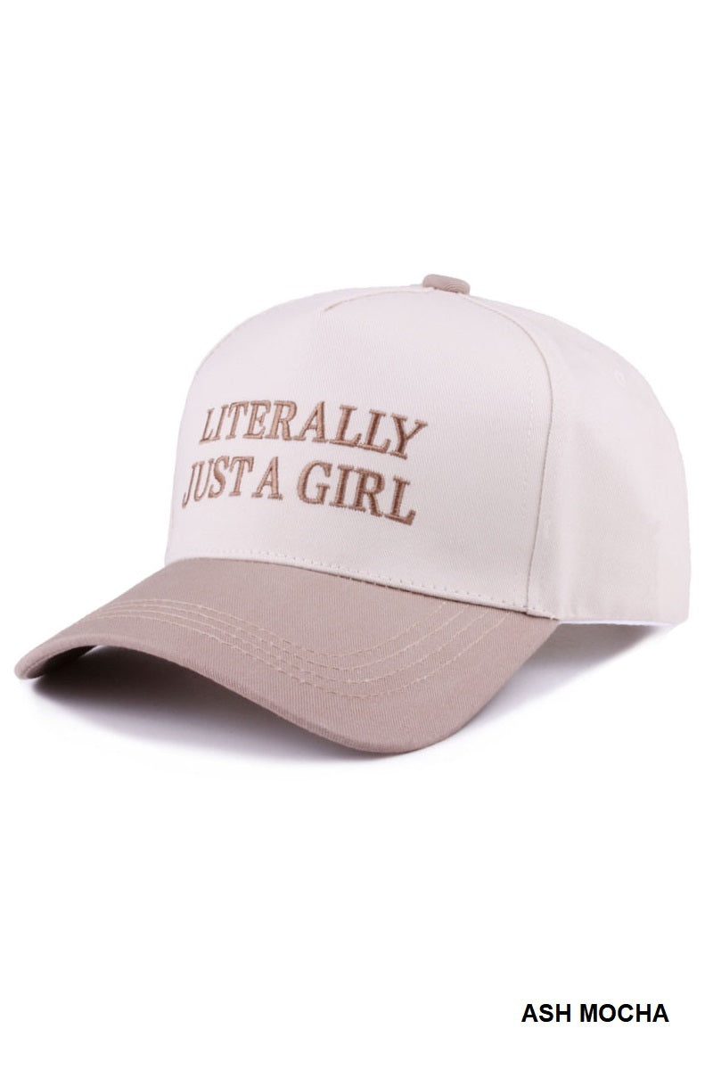 Literally Just A Girl Canvas Trucker Hat