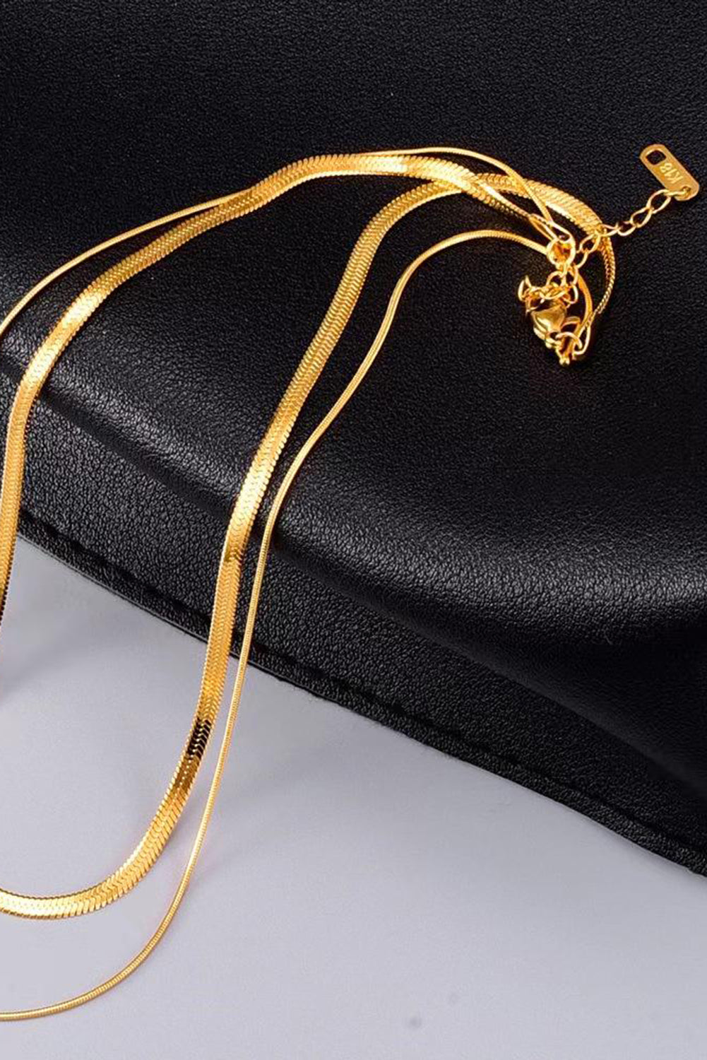 Gold Double Layer Snake Chain Necklace