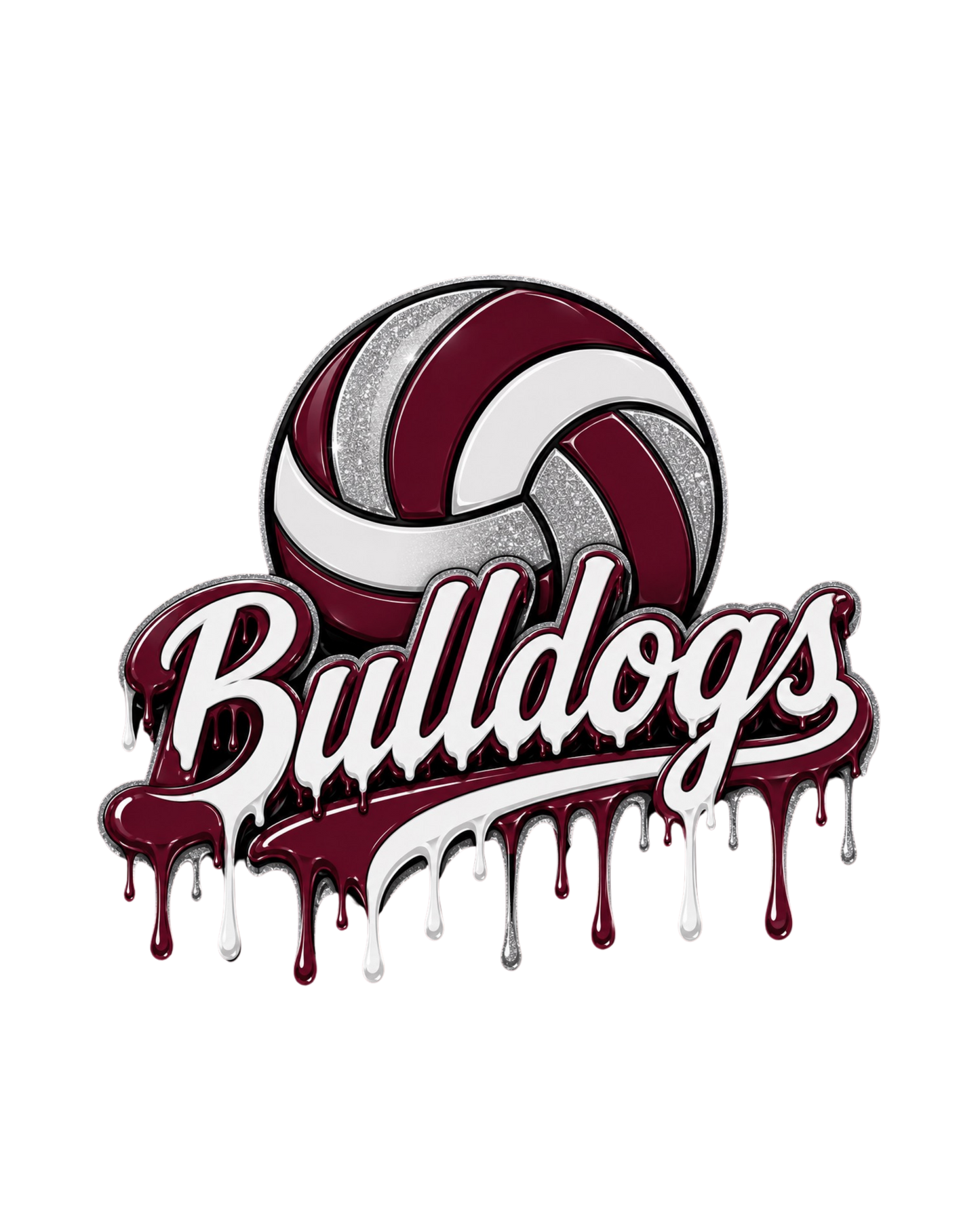 Custom Volleyball Drip Tee