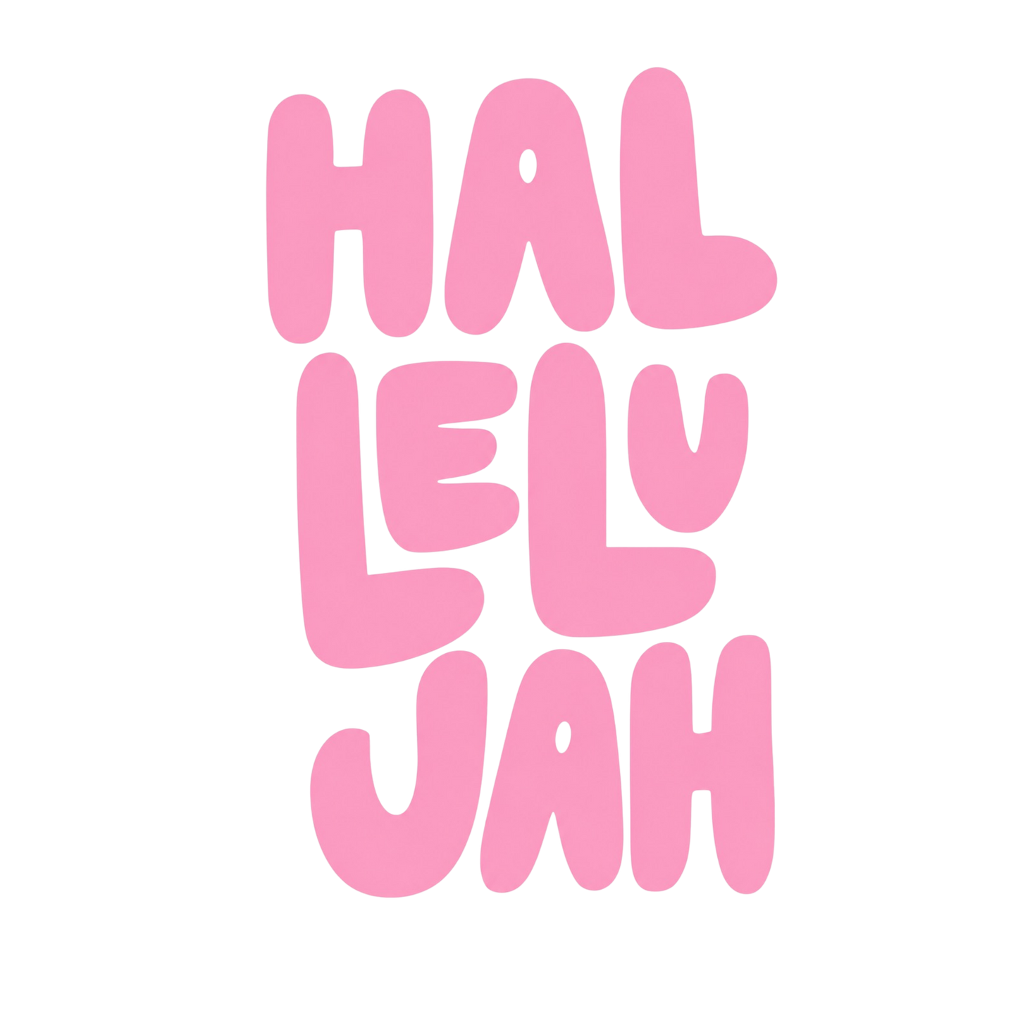 Pink Bubble Hallelujah Transfer