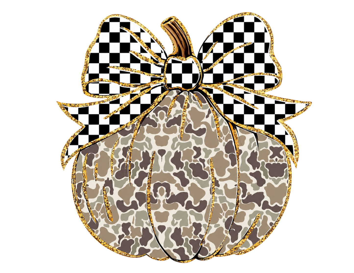 Camo Check Pumpkin Transfer