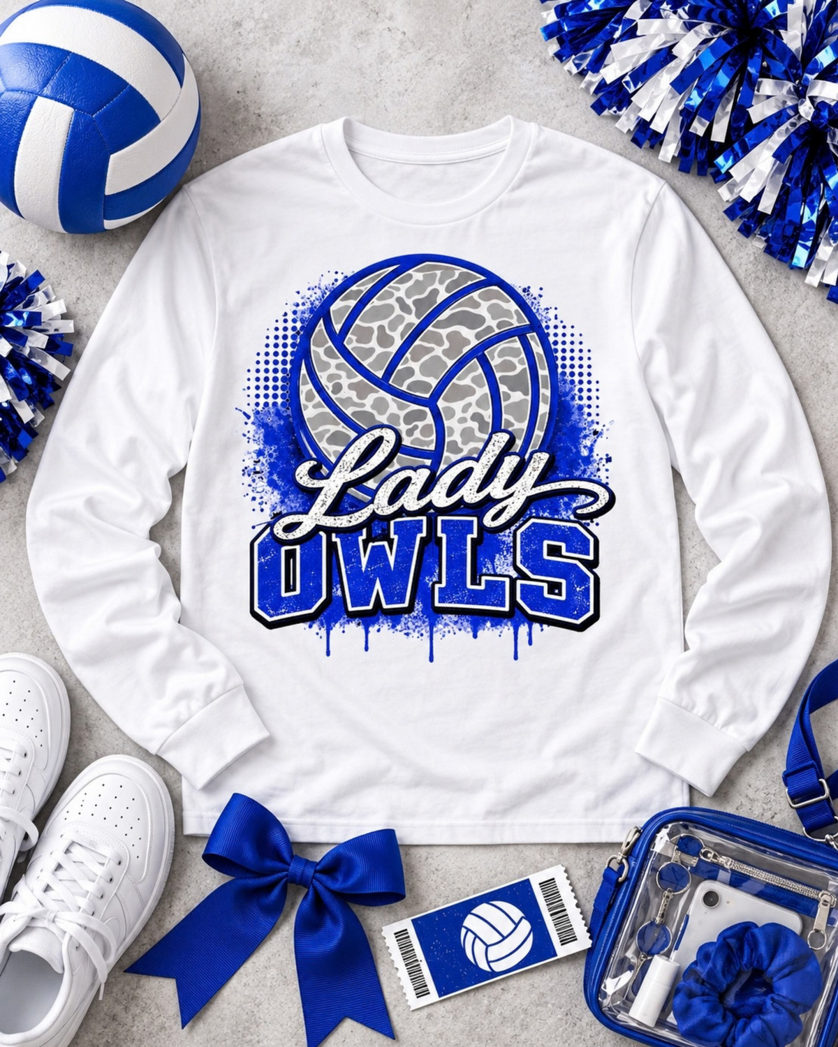 Lady Owls Volleyball Long Sleeve