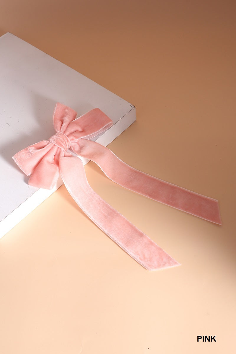 Velvet Long Ribbon Bows