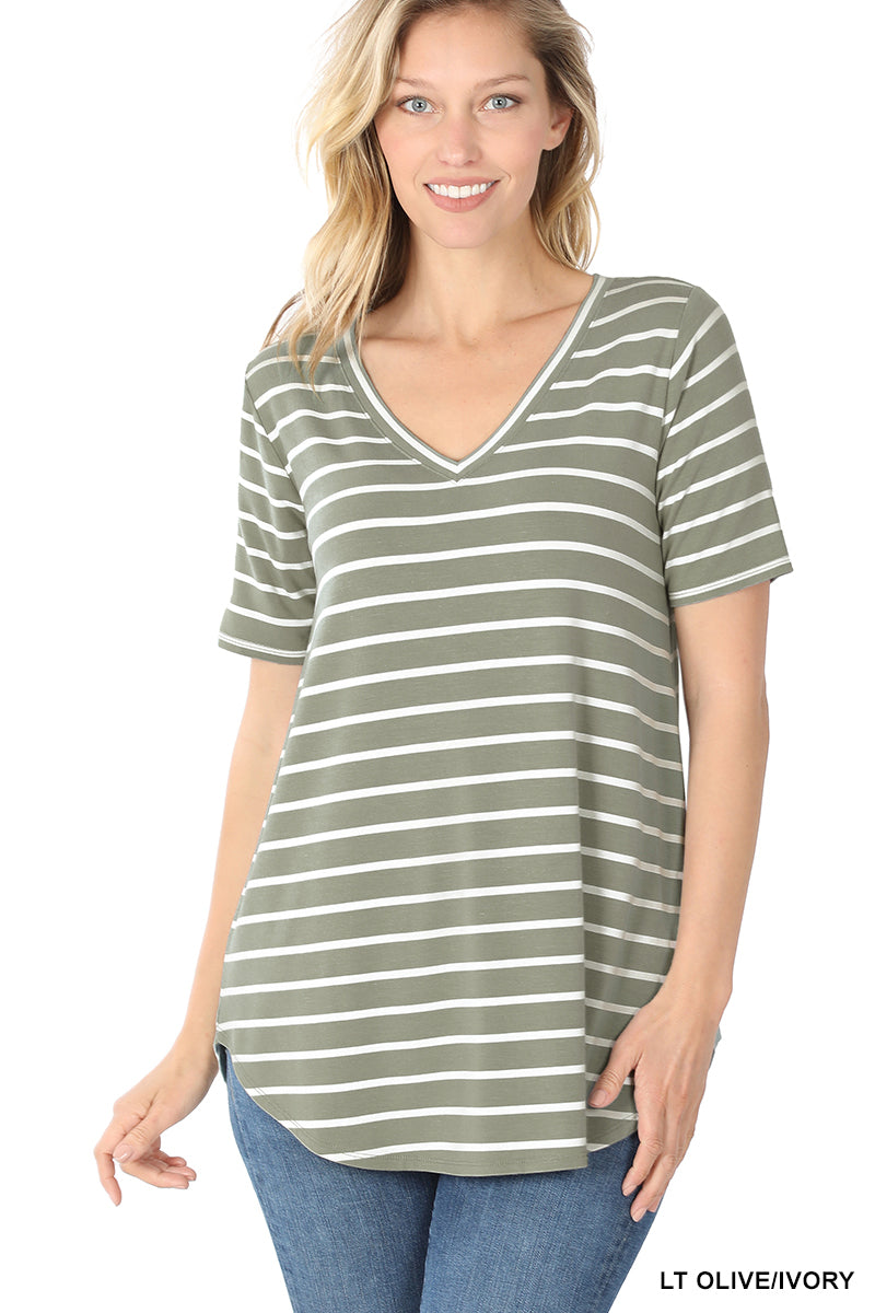 Short Sleeve Round Hem Top