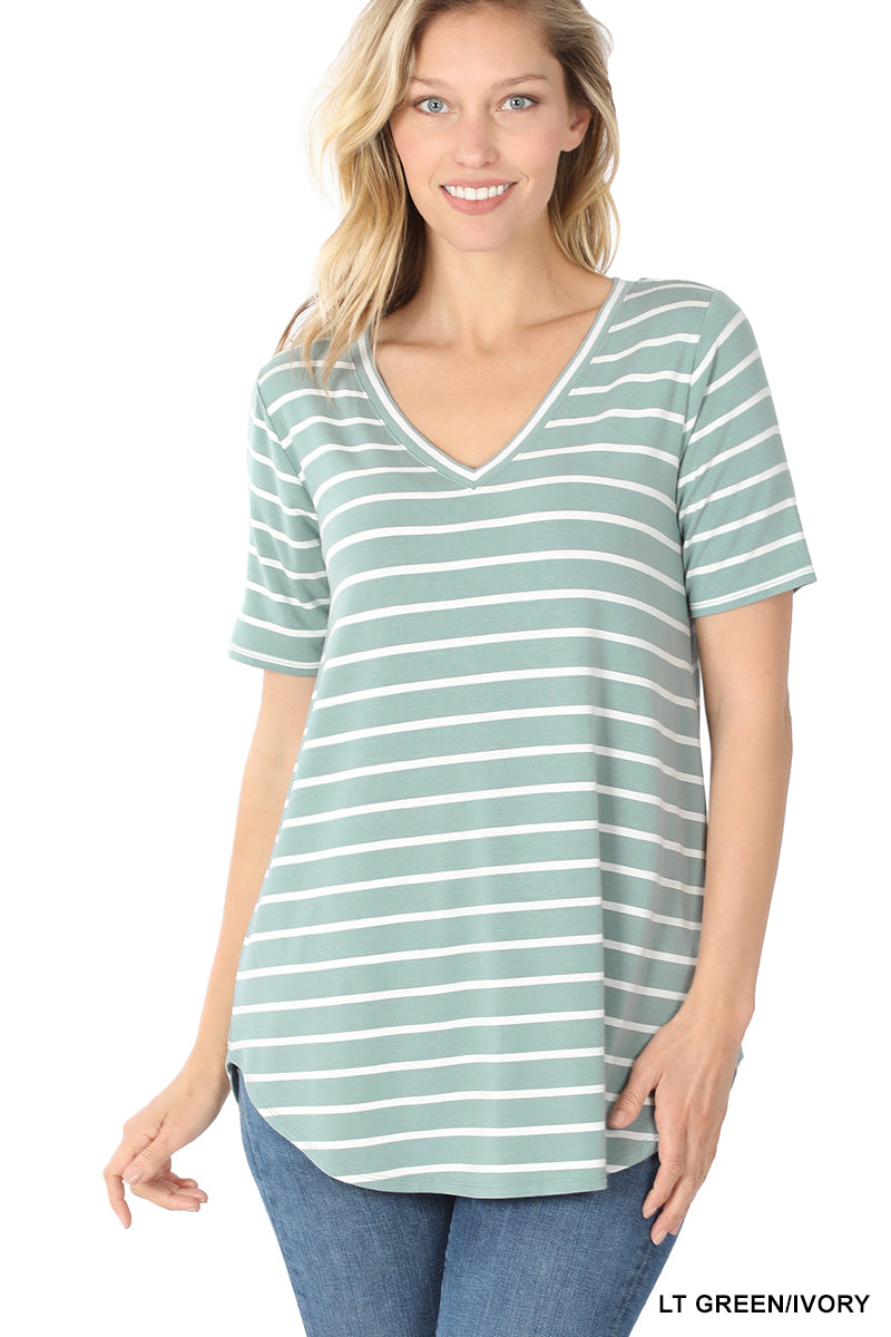 Short Sleeve Round Hem Top