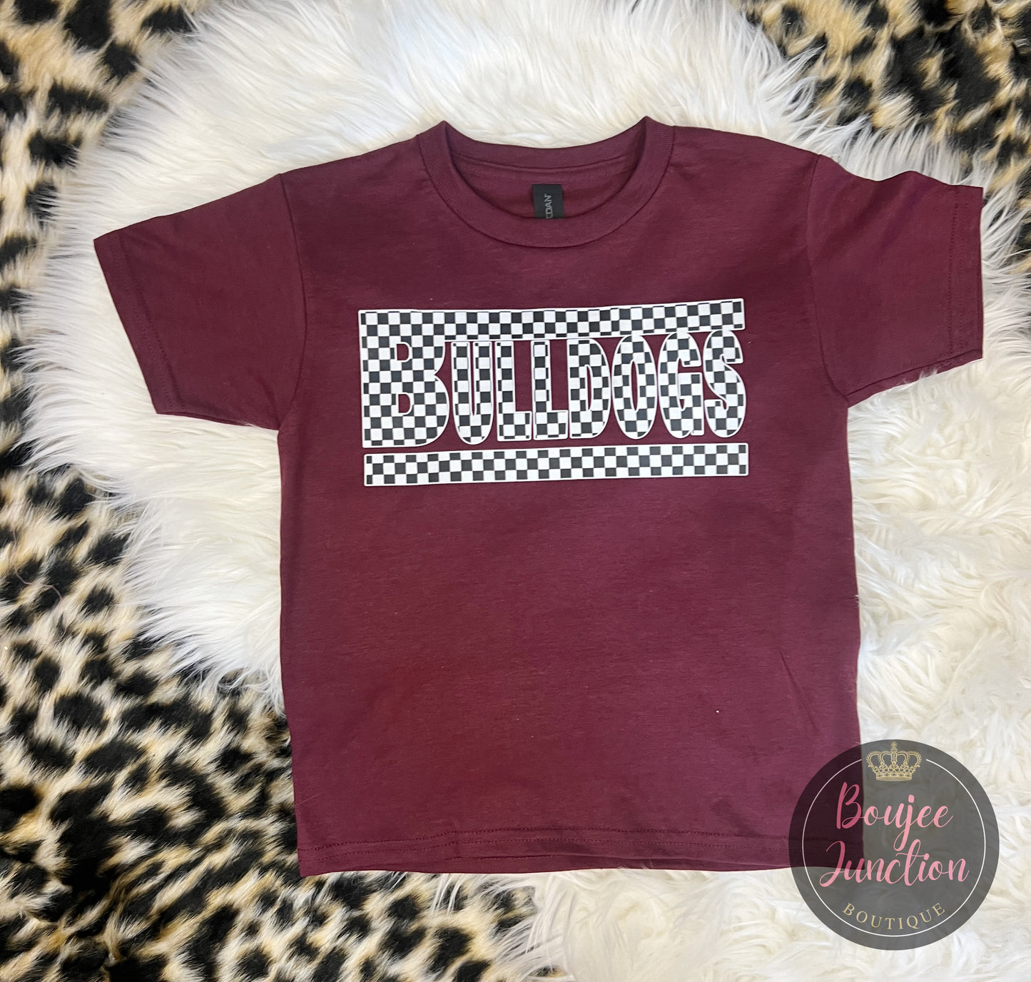 Youth Checkered Bulldogs Tee