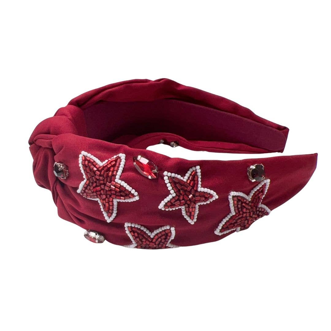 Star Maroon Headband