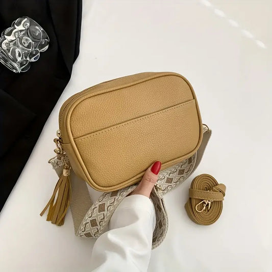 Classic Khaki Leather Crossbody