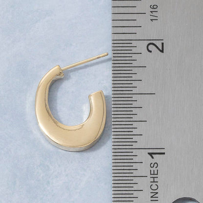 Chunky Gold Square Tube Hoop Earrings