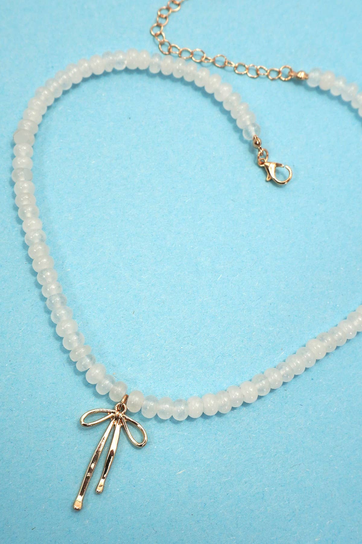 Natural Stone Beaded Charm Necklaces