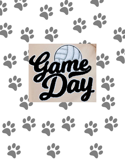 Volleyball Game Day Chenille Patch Tee