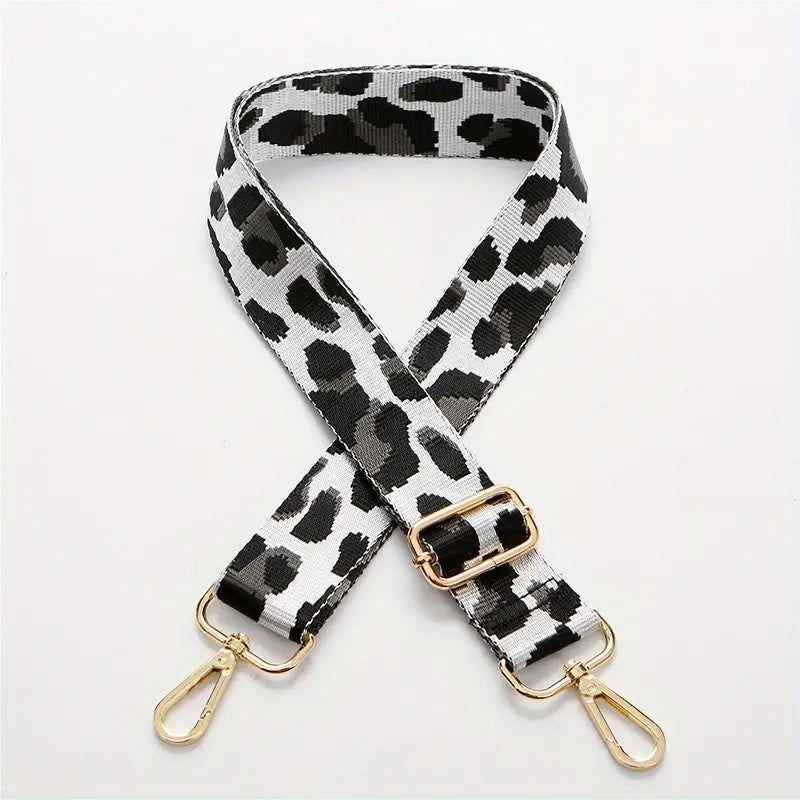 White Cheetah Purse Strap