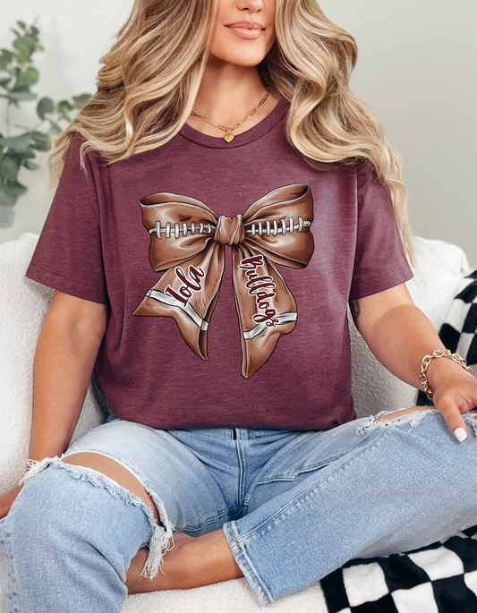 Football Bow Tee