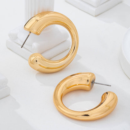 Gold Chunky Hoop Earrings