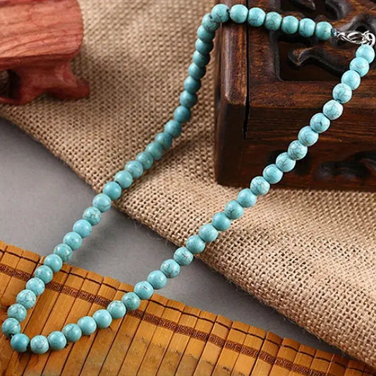 Boho Vintage Turquoise Necklace