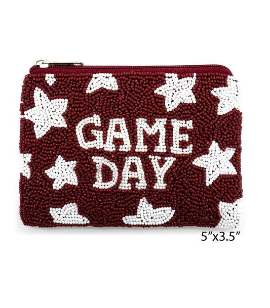 Game Day Star Beaded Coin Purse