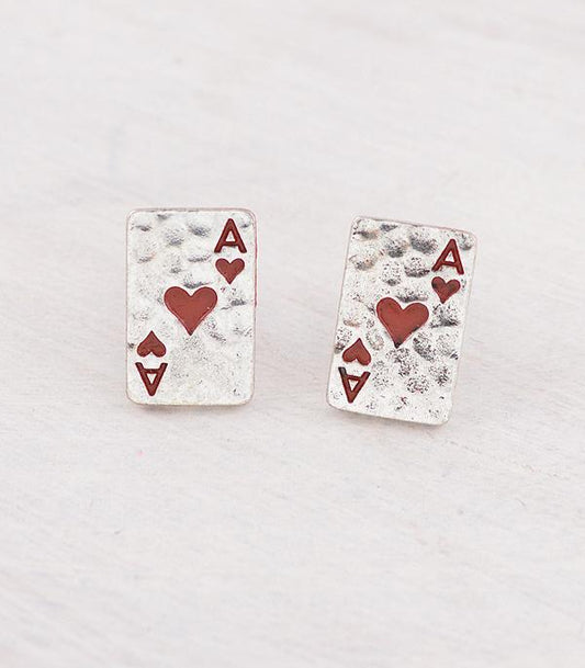 Western Ace Card Earrings