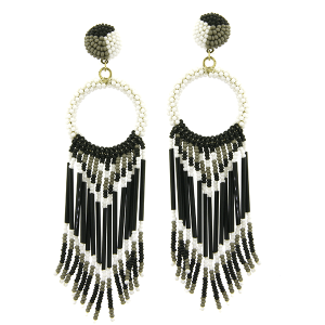 Black Fringe Earring