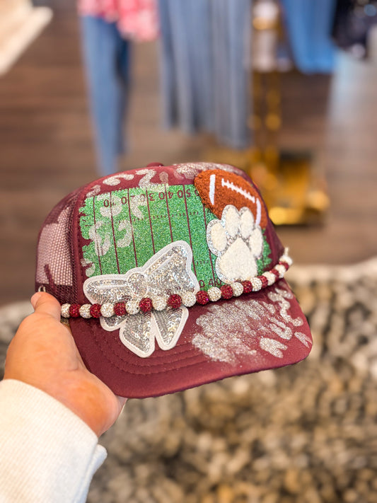 Bulldog Football Gameday Trucker Hat with Hat Chain