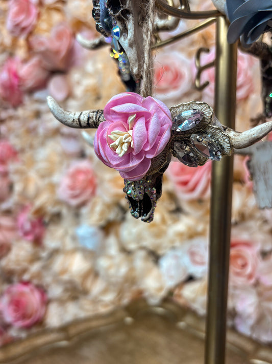 Blush Prairie Mini Cow Skull