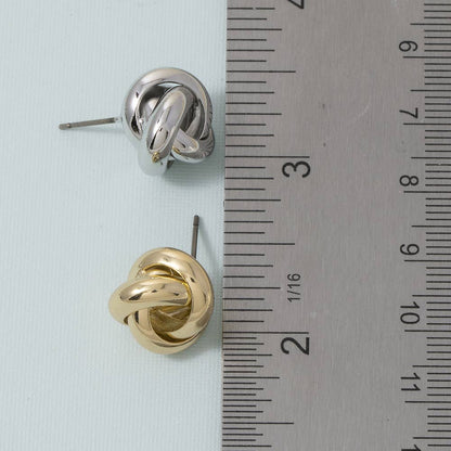 Interlocking Knot Stud Earrings