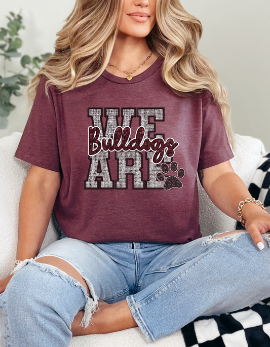 We Are Bulldogs Glitter Tee