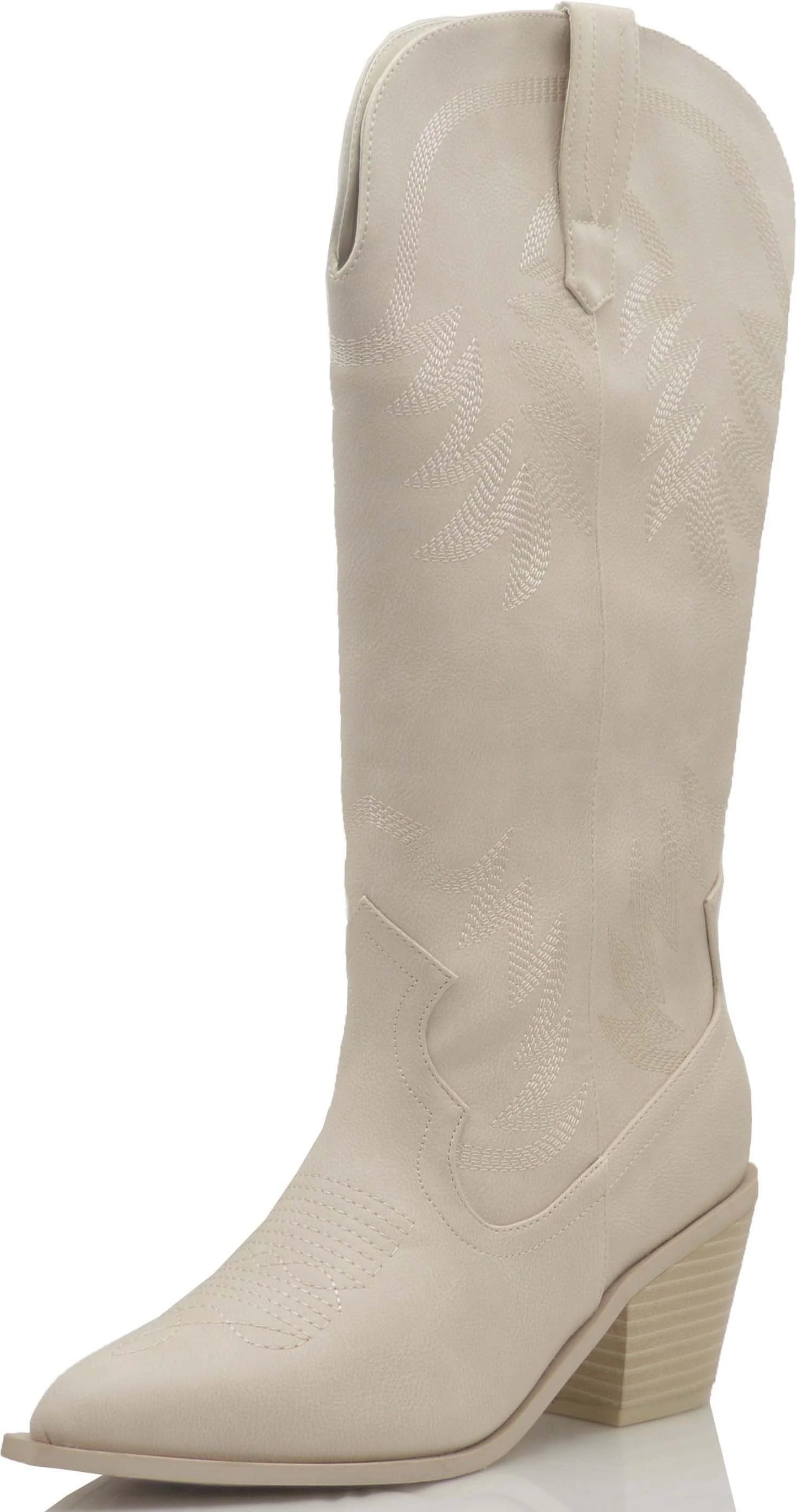 Pointy Toe Chunky Heal Western Boots