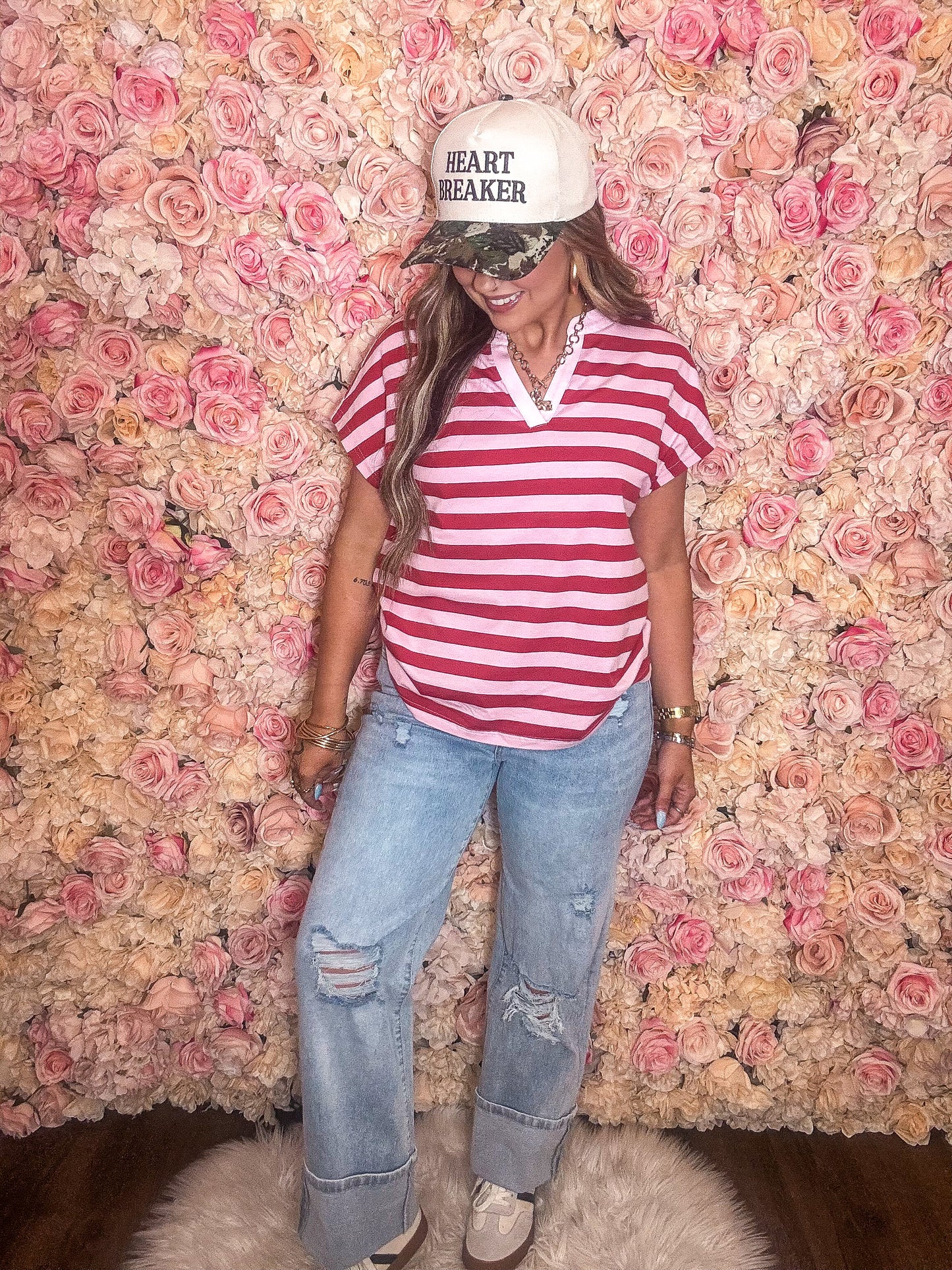 Cherry Blossom Stripe Tee