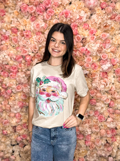 Oil Painting Santa Graphic Tee
