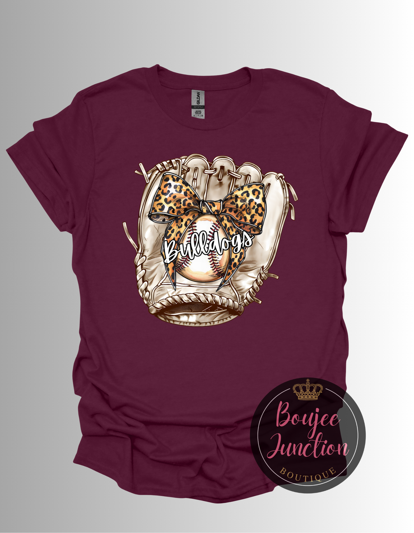 Retro Bulldogs Baseball Glove Transfer